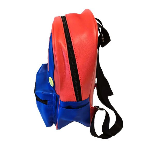 New Official Nintendo Super Mario Bros Mini Backpack ~ Red Blue Faux Leather - Picture 7 of 9